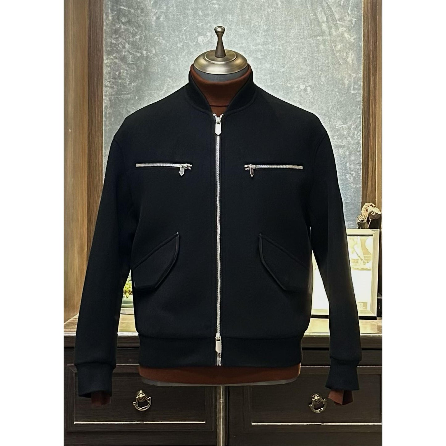 Men's Stylish Simple Zipper Pockets Jacket