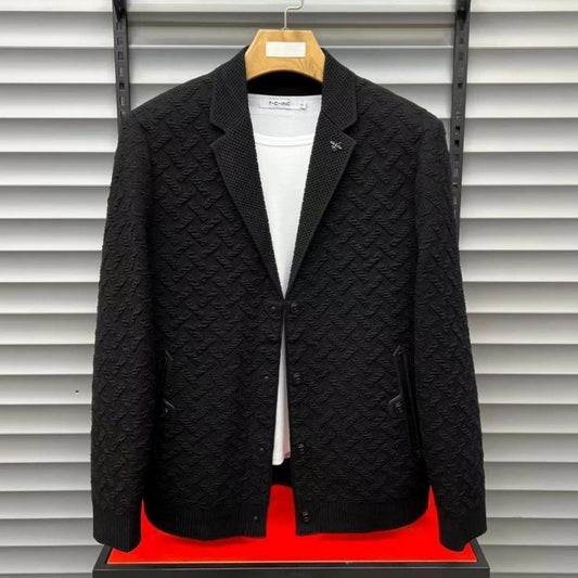 Men's Autumn Three-Dimensional Pattern Knitted Jacket