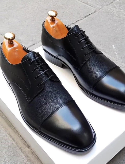 Business Formal Wear Height-enhancing Pointed Toe Casual Leather Shoes