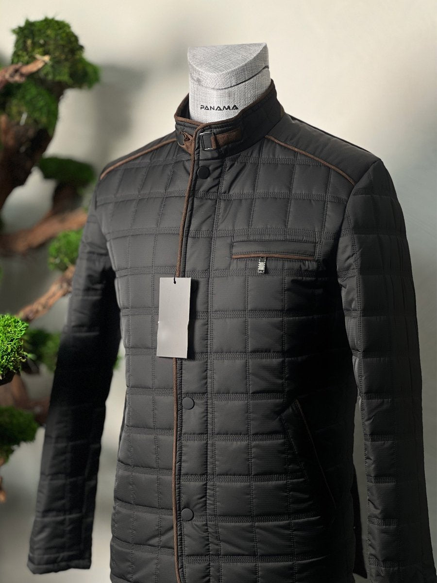 Men's Square Plaid Cotton-padded Jacket