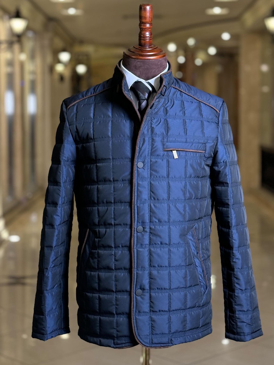 Men's Square Plaid Cotton-padded Jacket