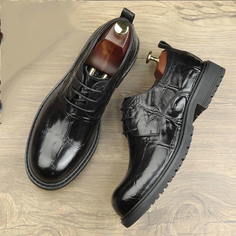 Men's Business High-End Lace-Up Leather Shoes