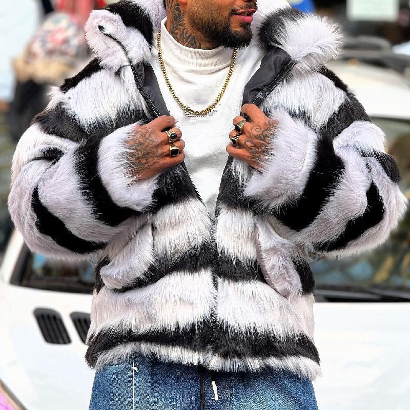 Men's Pop Faux Fur Comfy Coat