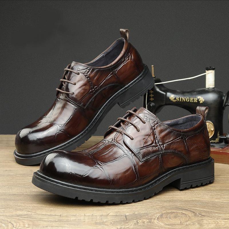 Men's Business High-End Lace-Up Leather Shoes