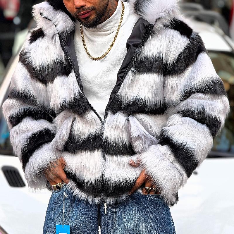 Men's Pop Faux Fur Comfy Coat